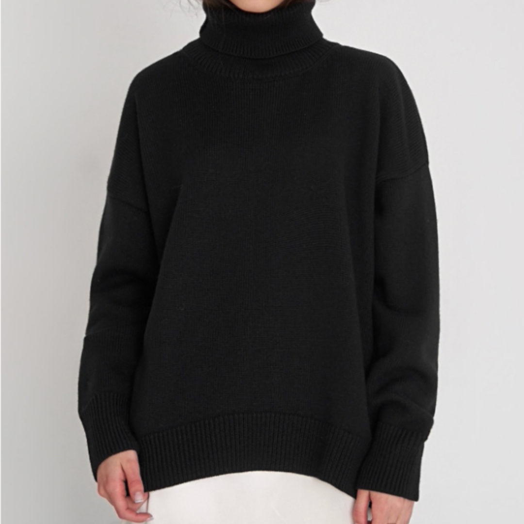 Isabella | Damen Oversize Rollkragenpullover mit lockerer Passform