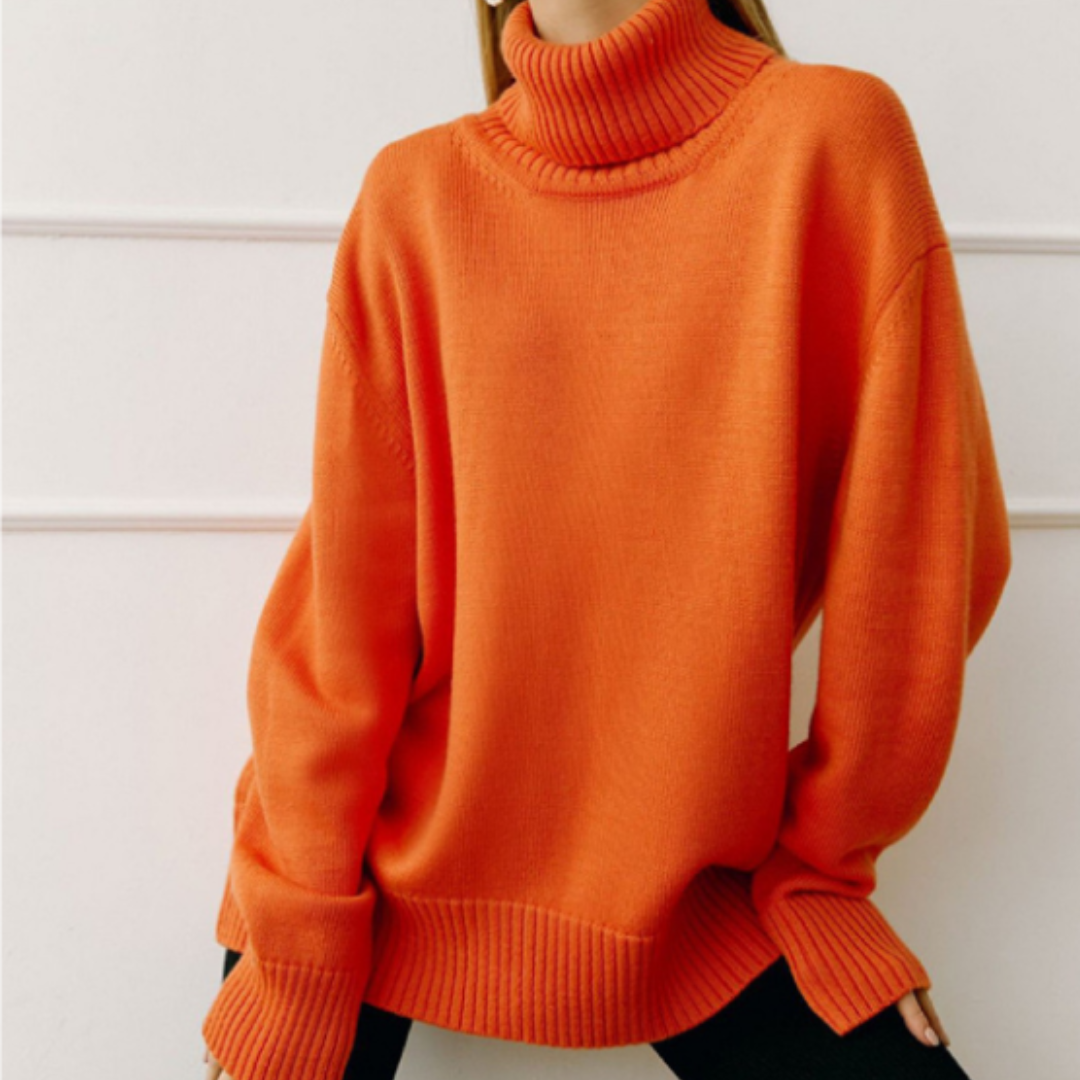 Isabella | Damen Oversize Rollkragenpullover mit lockerer Passform