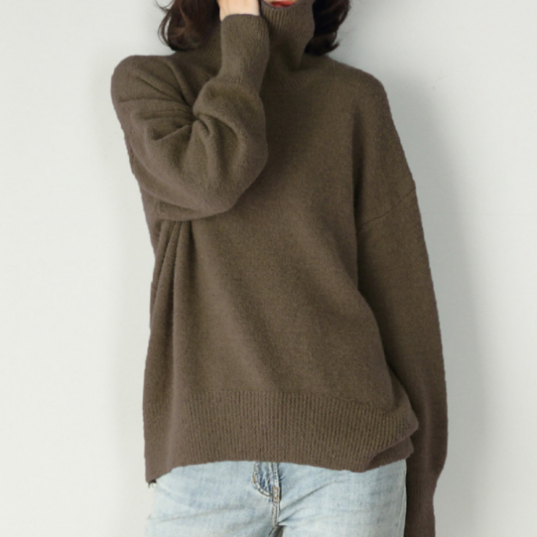Isabella | Damen Oversize Rollkragenpullover mit lockerer Passform