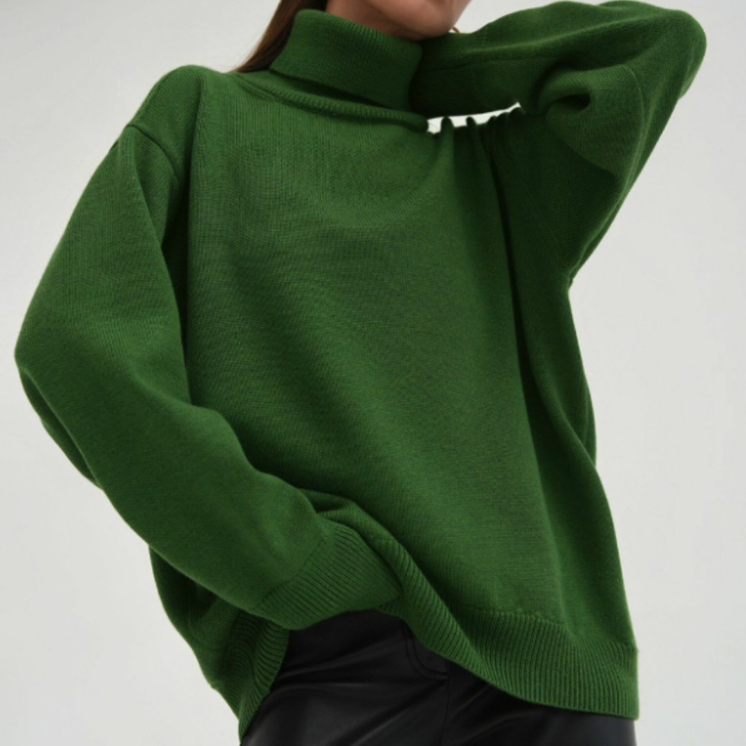 Isabella | Damen Oversize Rollkragenpullover mit lockerer Passform