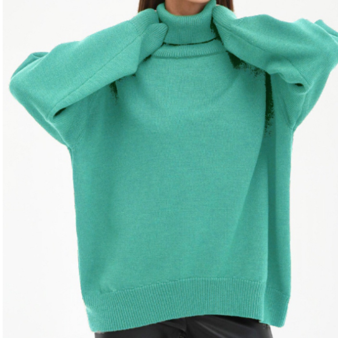 Isabella | Damen Oversize Rollkragenpullover mit lockerer Passform
