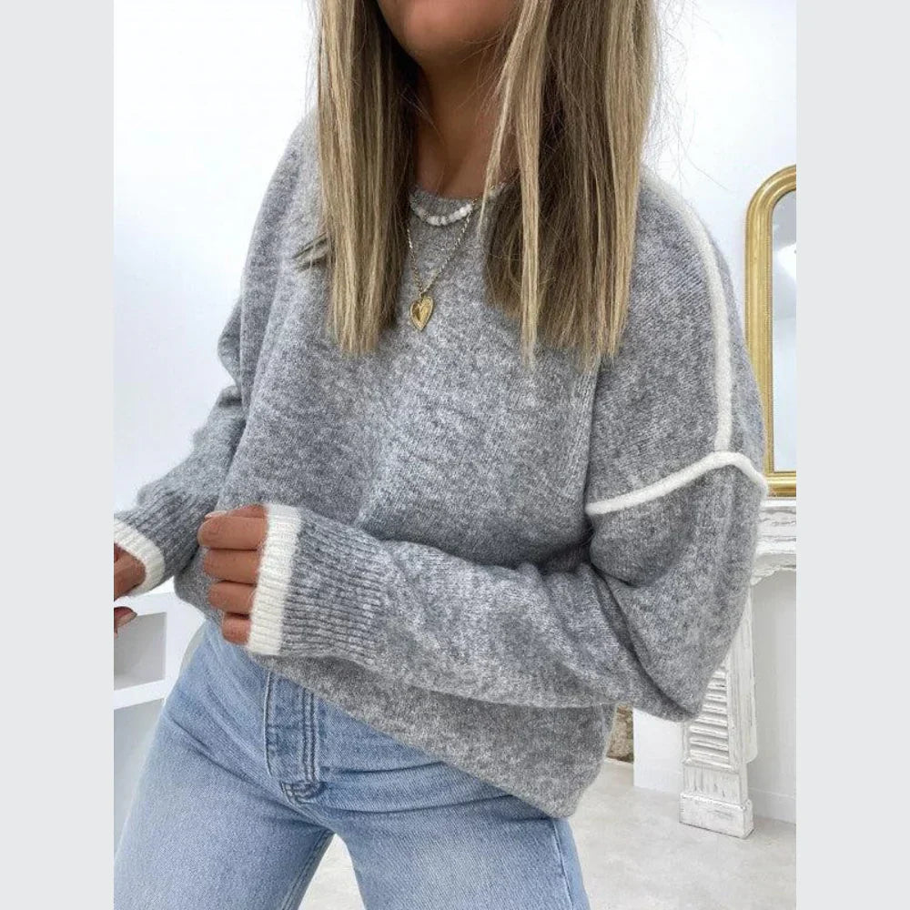 Helga | Trendiger Pullover mit Rundhalsausschnitt Damen
