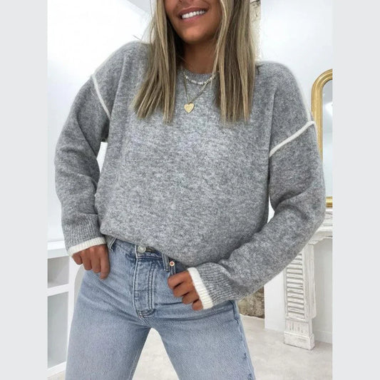 Helga | Trendiger Pullover mit Rundhalsausschnitt Damen