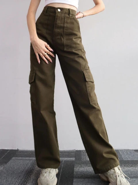 Kerstin | Damen Winter-Cargohose mit Hohem Bund
