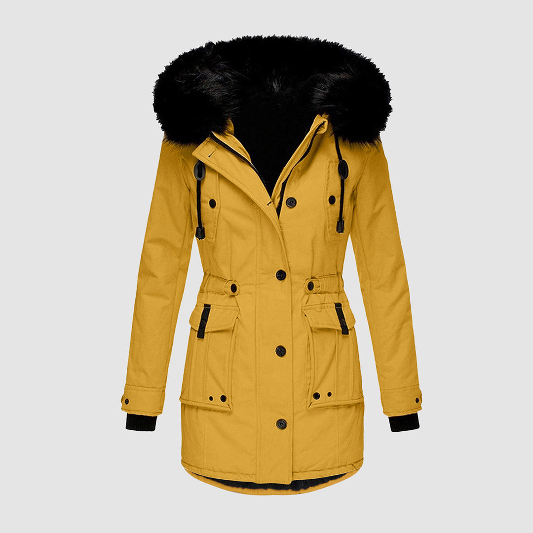 Karin | Damen Winterparka mit Kunstfellkapuze