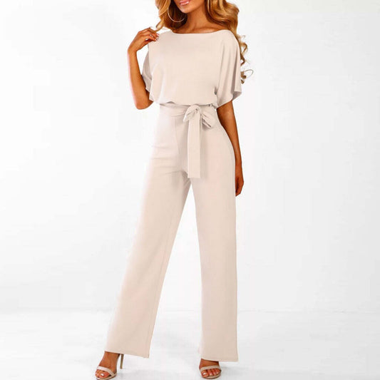 Elsa | Schicker Jumpsuit mit Gürtel und Weitem Bein