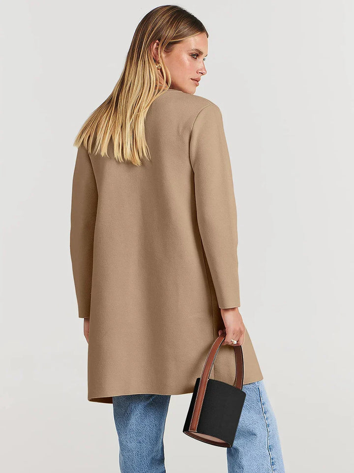 Bettina | Damen Kuschelige Winterstrickjacke mit Taschen