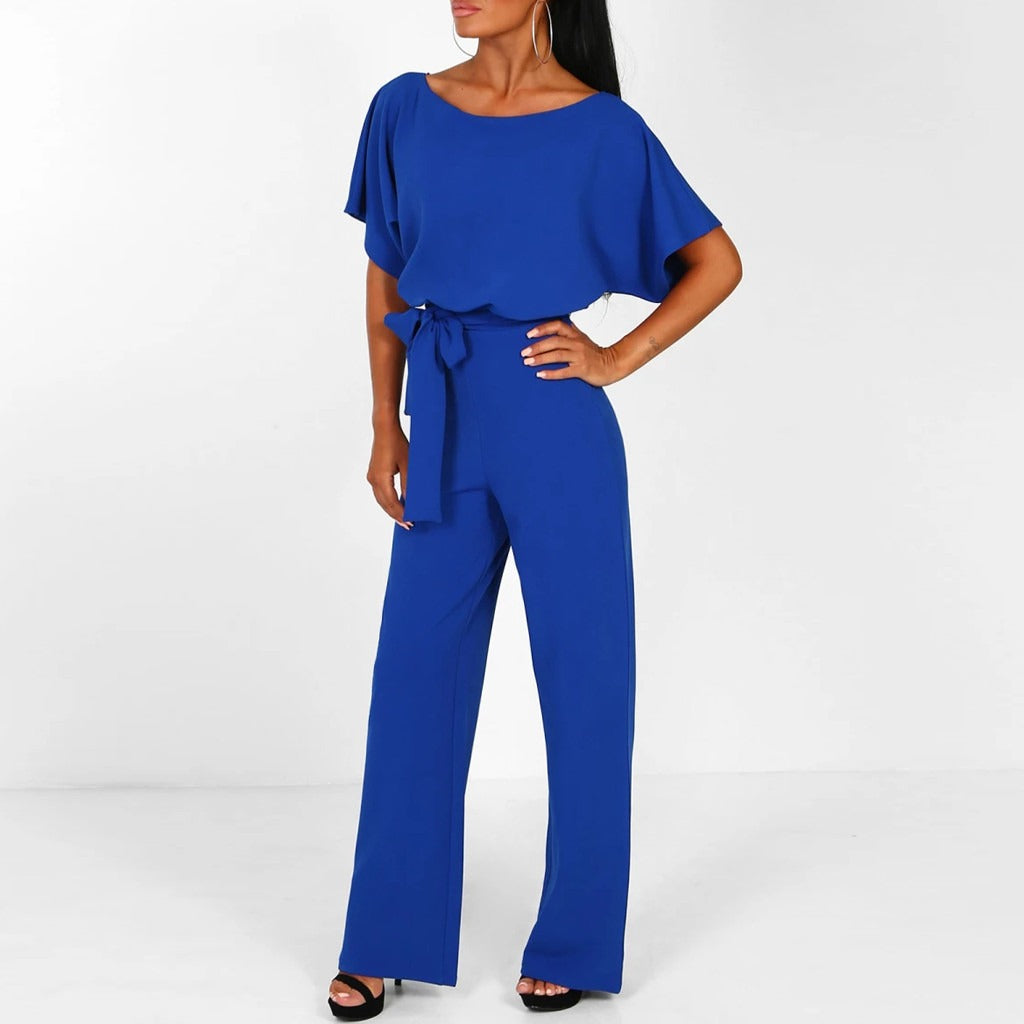 Elsa | Schicker Jumpsuit mit Gürtel und Weitem Bein
