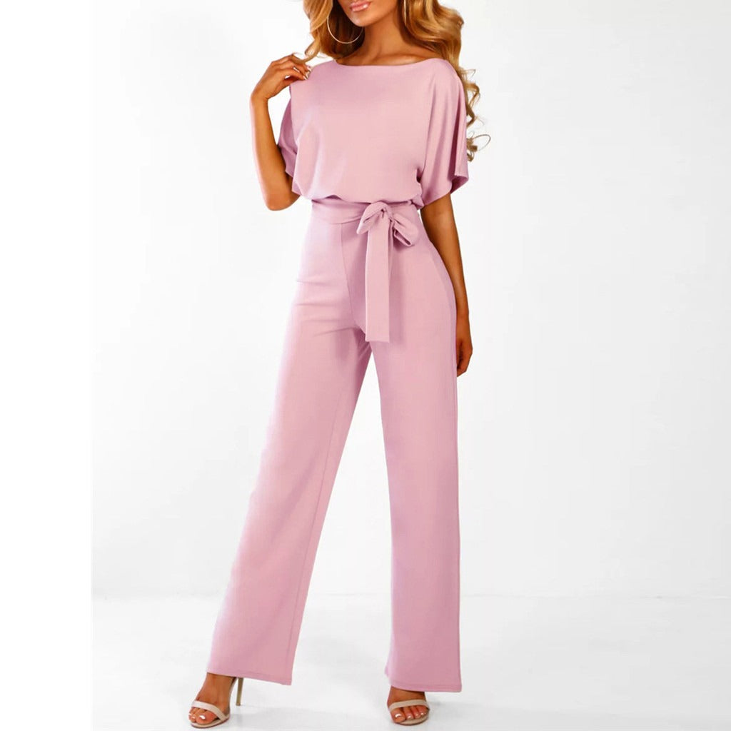 Elsa | Schicker Jumpsuit mit Gürtel und Weitem Bein