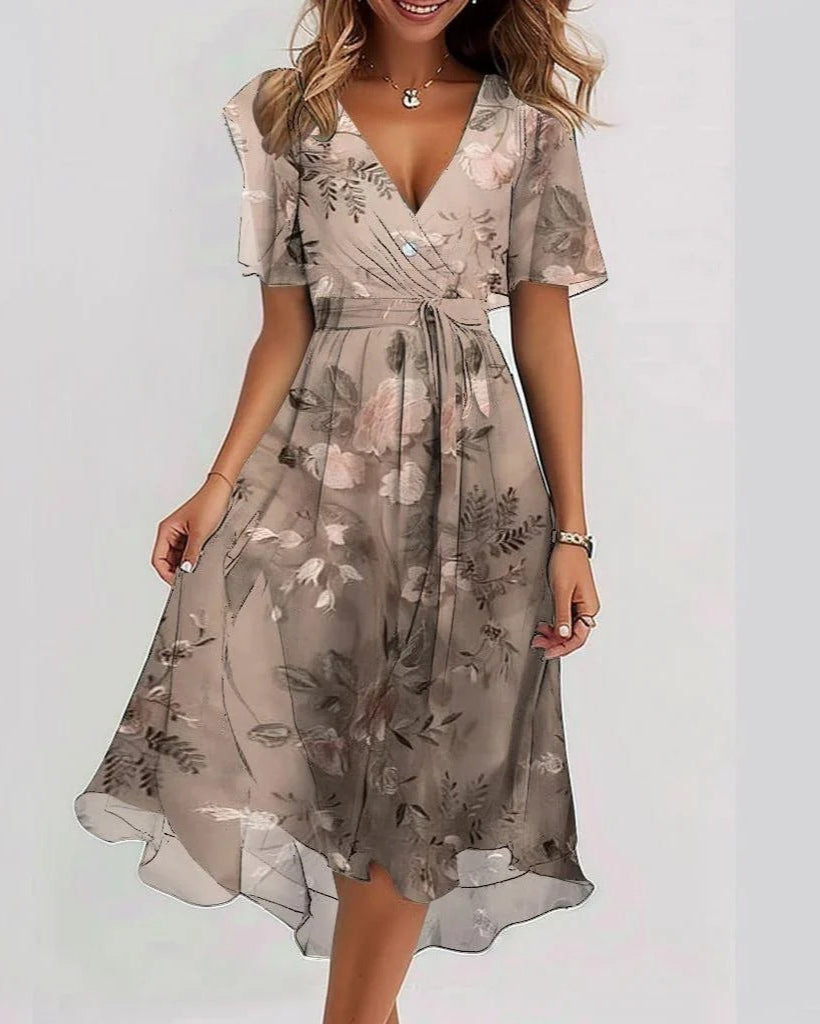 Nicole | Elegantes Sommerkleid mit Kurzarm Damen