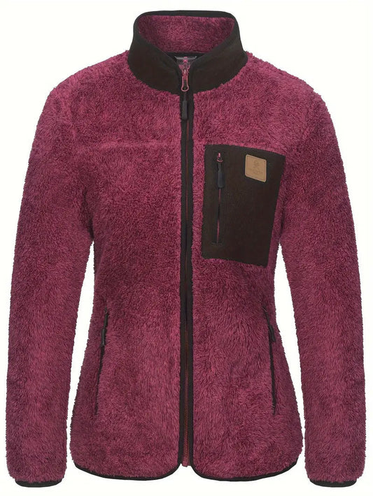 Christa | Damen Winter-Fleecejacke mit Reißverschlusstaschen