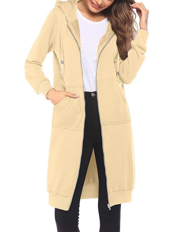 Gabriela | Damen Lange Winterjacke mit Kapuze