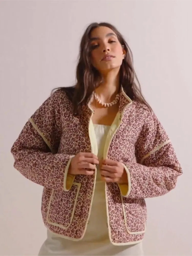 Jacqueline| Frühlingsjacke mit Blumenprint Damen