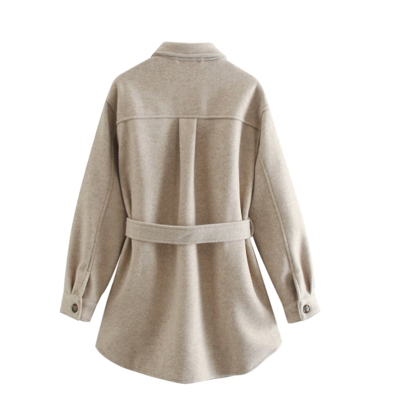 Barbara | Damen Lässiger Winter Mantel mit Gürtel