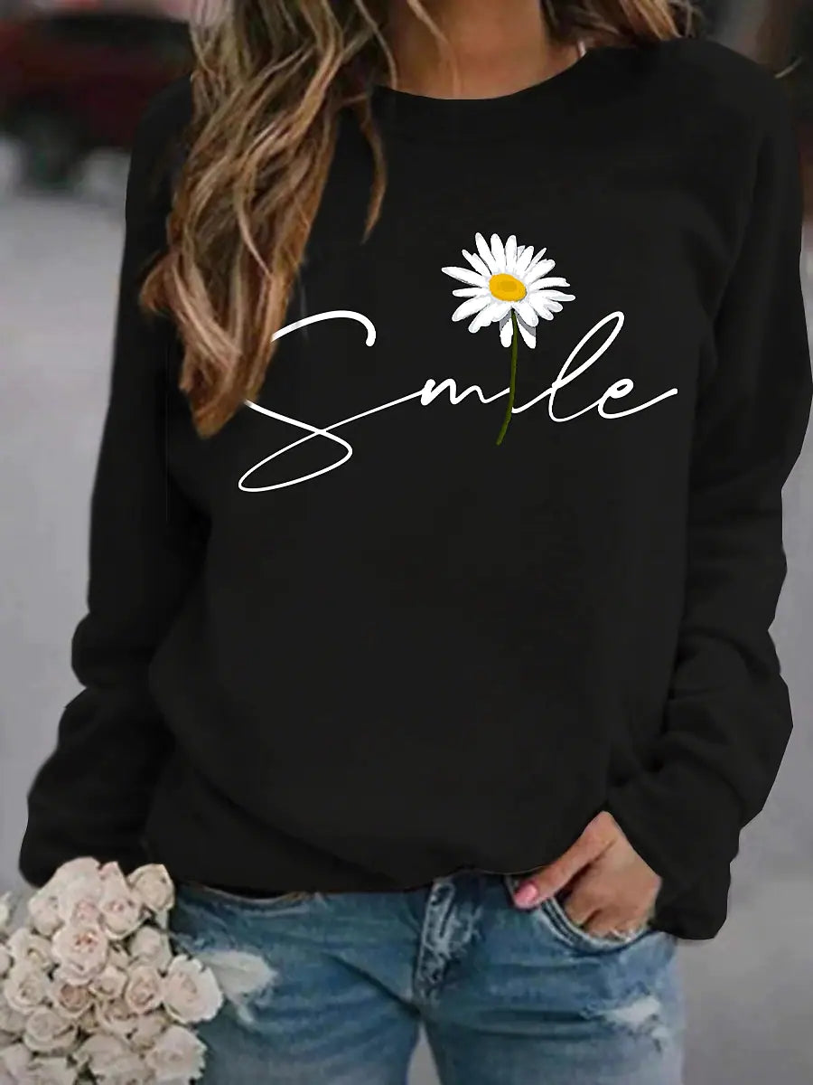 Elfriede | Damen Winter-Sweatshirt mit Smile-Motiv