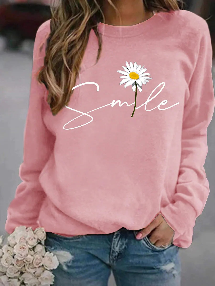 Elfriede | Damen Winter-Sweatshirt mit Smile-Motiv