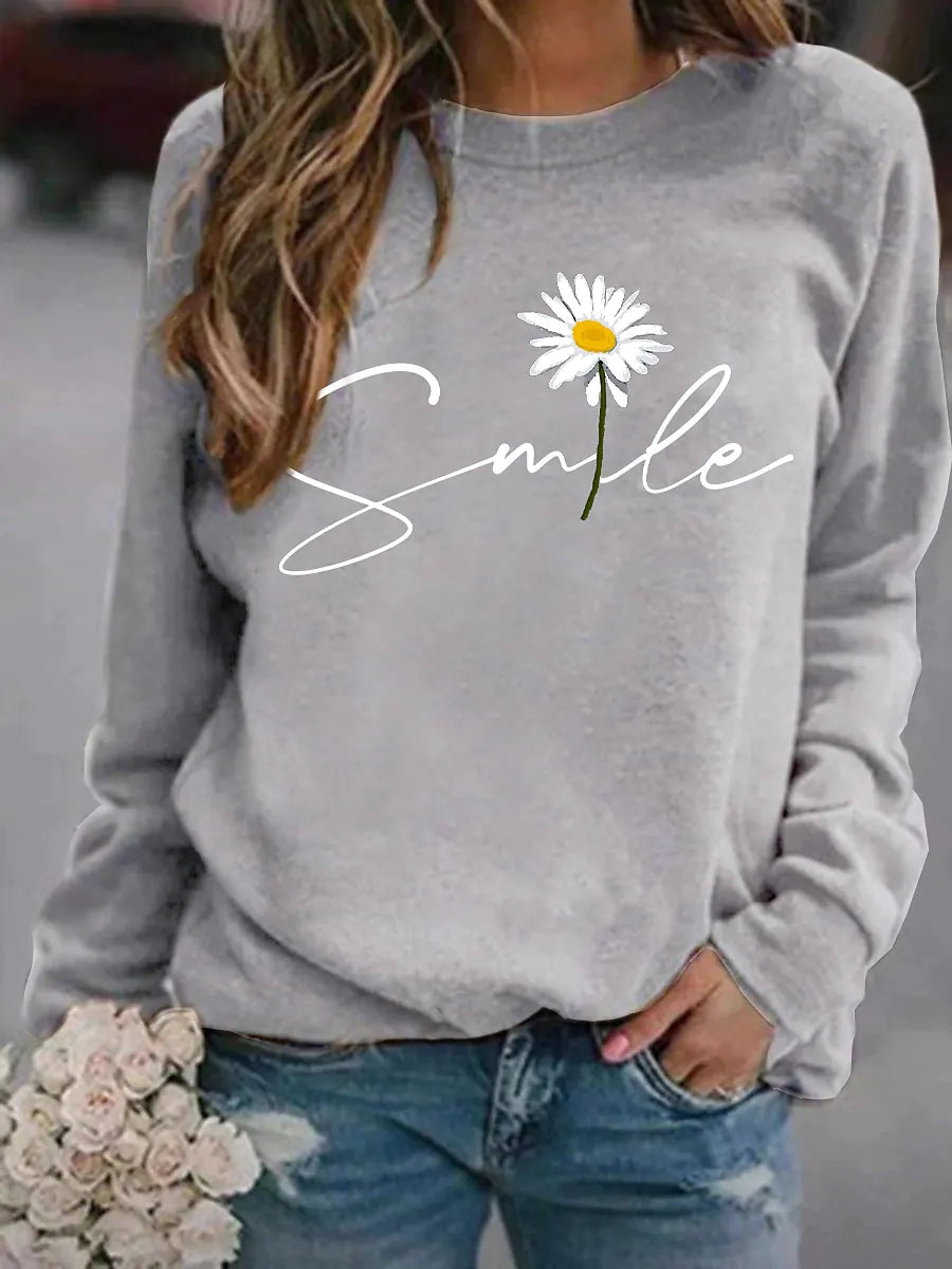 Elfriede | Damen Winter-Sweatshirt mit Smile-Motiv