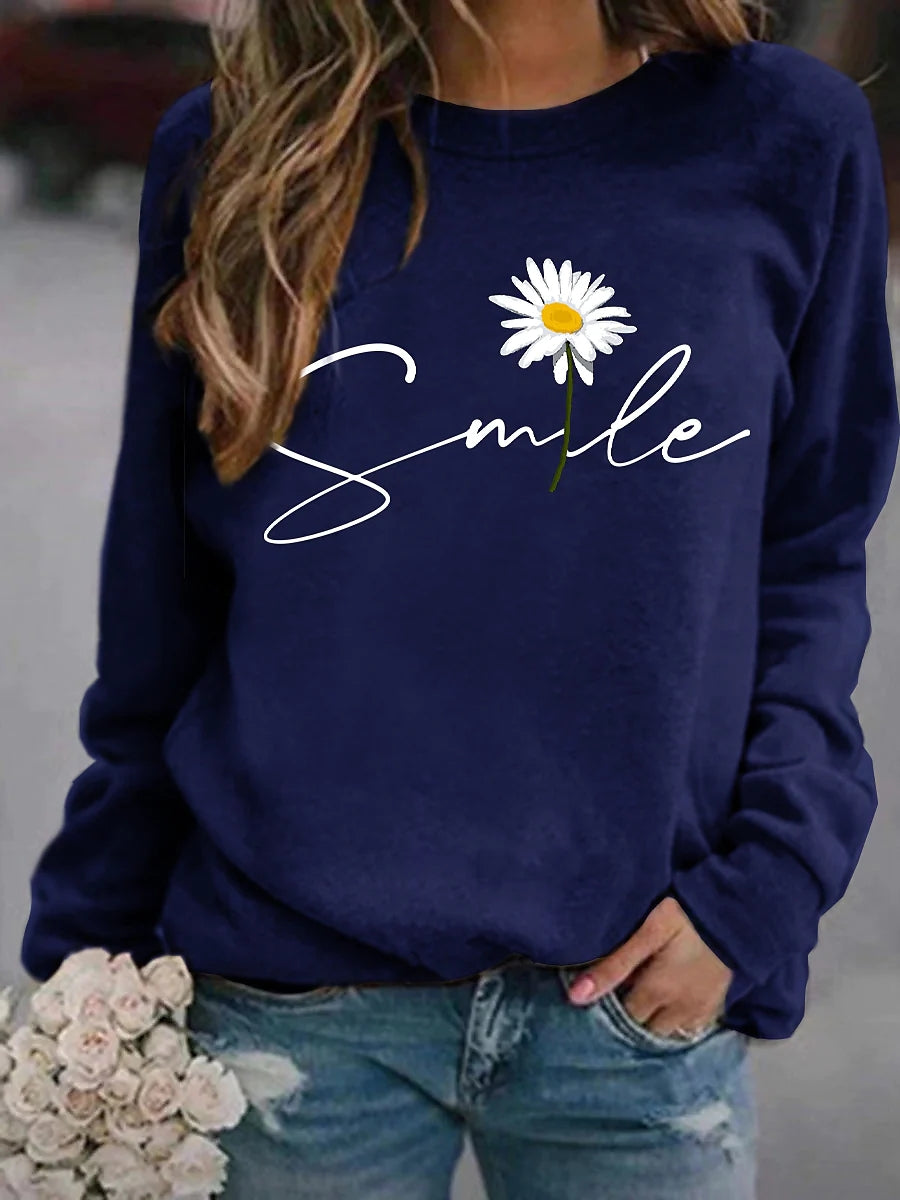 Elfriede | Damen Winter-Sweatshirt mit Smile-Motiv