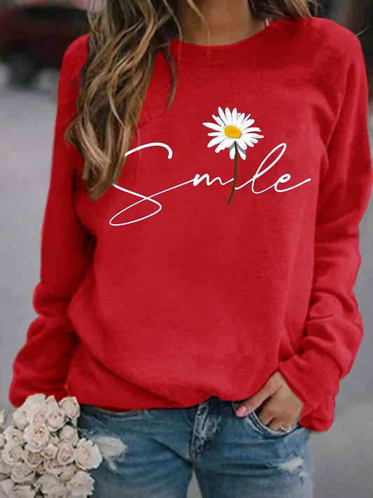 Elfriede | Damen Winter-Sweatshirt mit Smile-Motiv