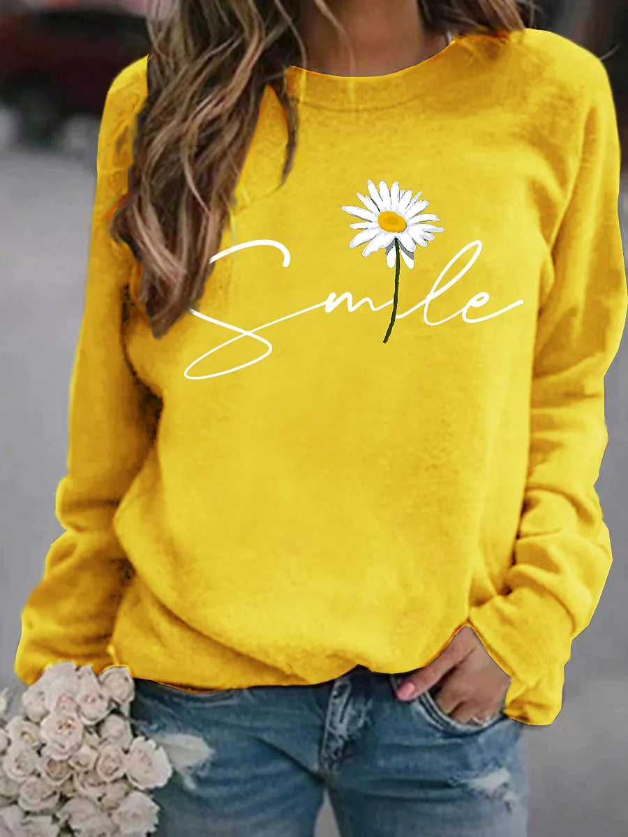 Elfriede | Damen Winter-Sweatshirt mit Smile-Motiv
