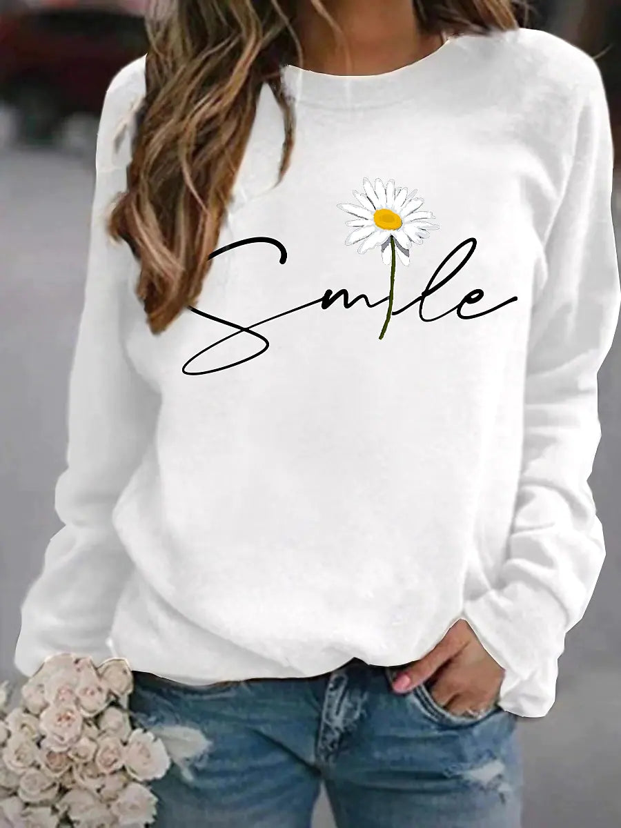 Elfriede | Damen Winter-Sweatshirt mit Smile-Motiv