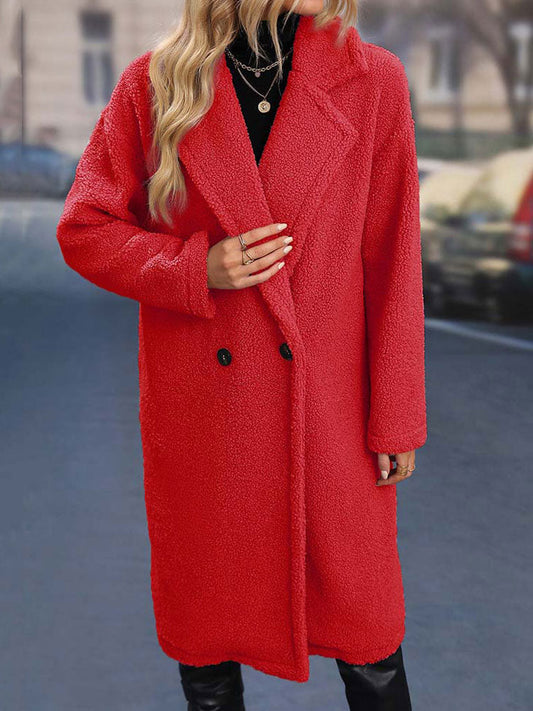 Daniela | Damen Wintermantel aus Kunstfell lang