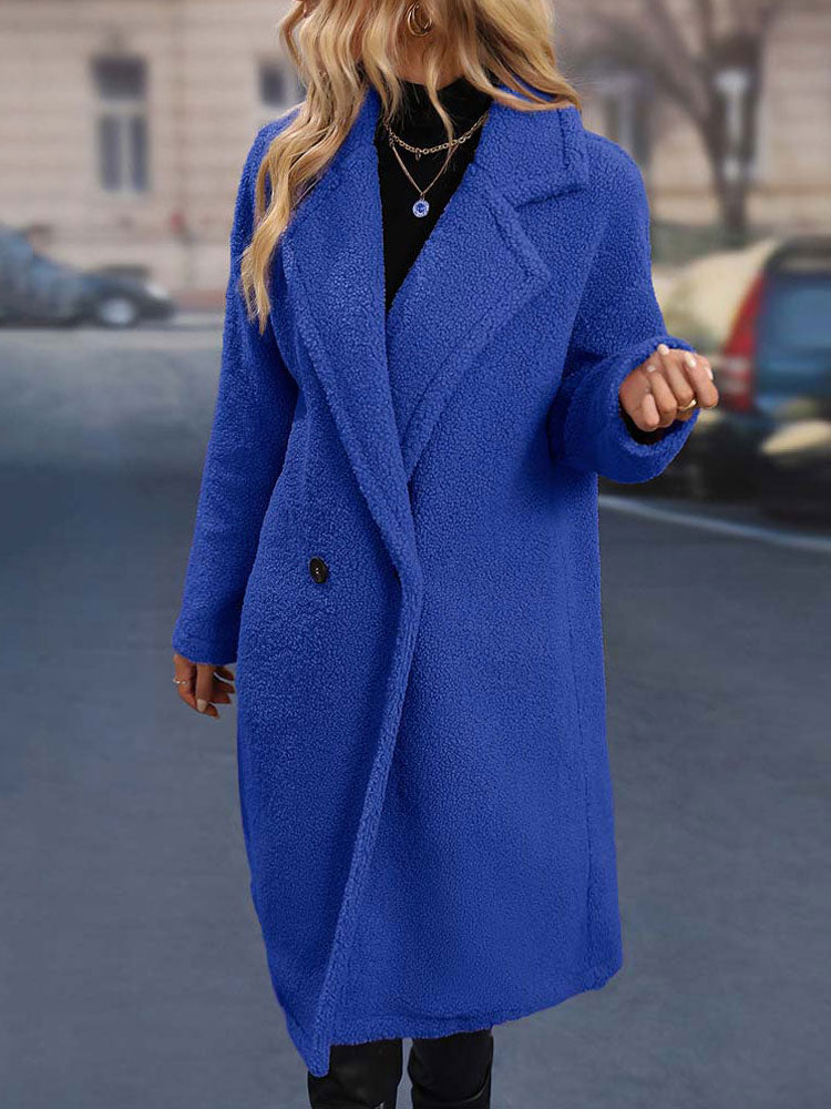 Daniela | Damen Wintermantel aus Kunstfell lang
