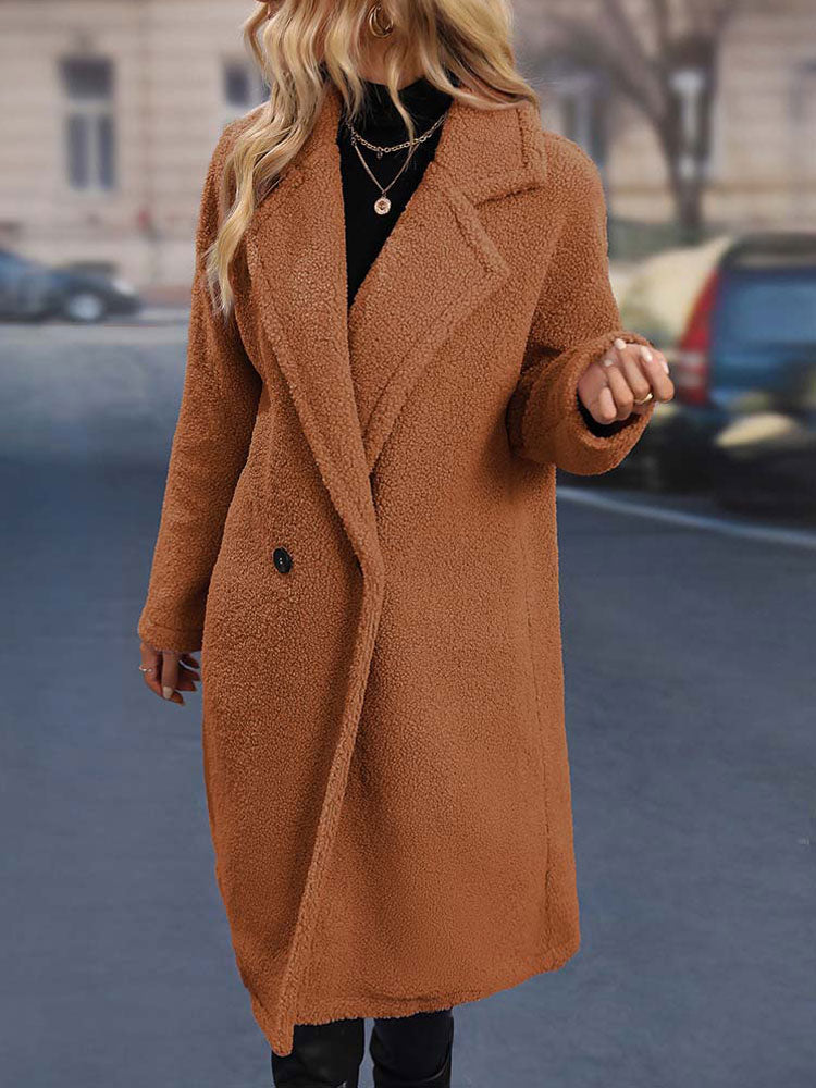 Daniela | Damen Wintermantel aus Kunstfell lang