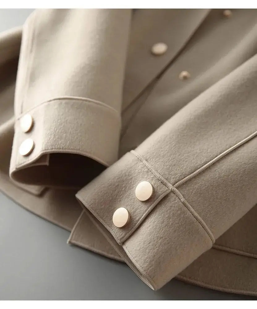 Alina | Damen Winter Wollmantel mit Lockerer Passform