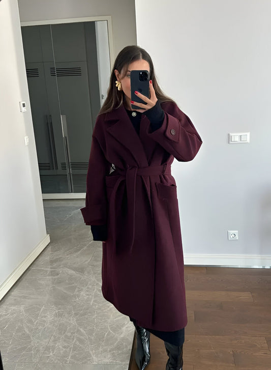 Marion | Damen Winter Trenchcoat mit Gürtel
