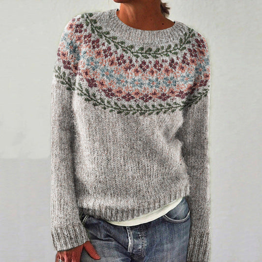 Claudia | Damen Stilvoller Winter Strickpullover