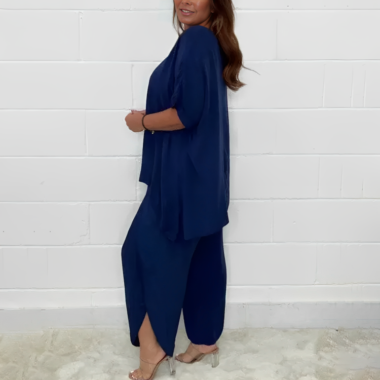 Victoria | Damen Lässiges Weites Zweiteiliges Lounge Set
