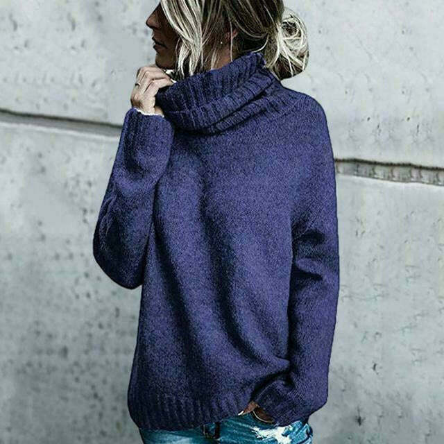 Greta | Damen Lockerer Rollkragen Winterpullover