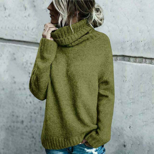 Greta | Damen Lockerer Rollkragen Winterpullover