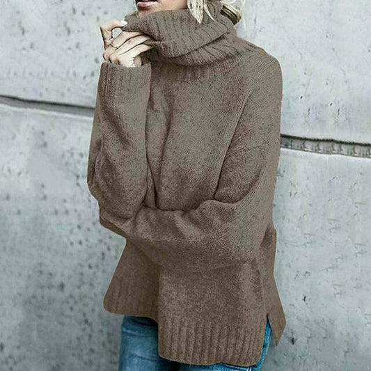 Greta | Damen Lockerer Rollkragen Winterpullover