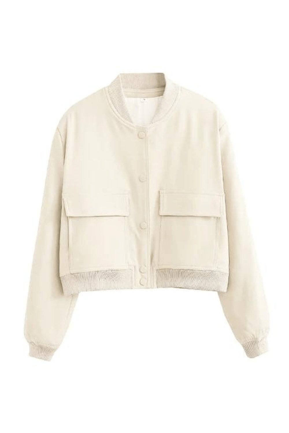 Kerstin | Damen Cropped Casual Jacke mit Taschen