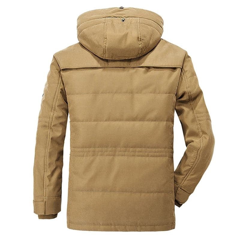 Ivone | Herren Winter Parka Jacke mit Kapuze und Fellfutter