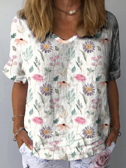Beatrice | Vintage-Blumen-Freizeithemd für Damen