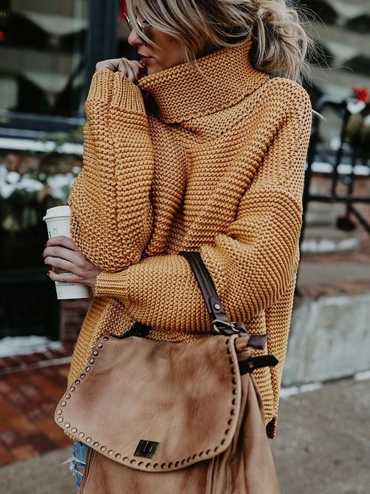 Veronika | Eleganter Grobstrick Rollkragenpullover für Damen