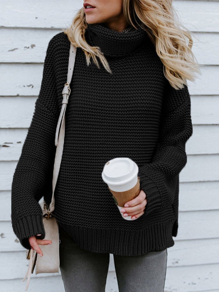 Veronika | Eleganter Grobstrick Rollkragenpullover für Damen