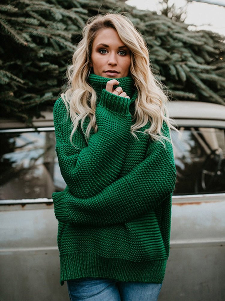 Veronika | Eleganter Grobstrick Rollkragenpullover für Damen