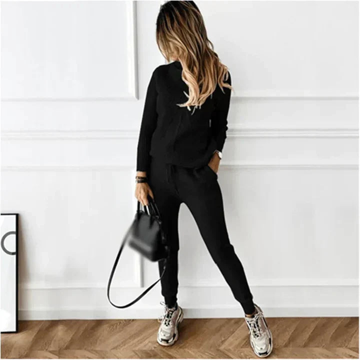 Helga | Damen Rollkragen Rippstrick Pullover