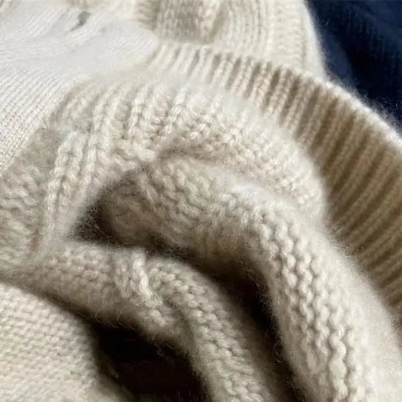 Julia | Damen Winter-Strickpullover mit Reißverschluss und Lockerer Passform