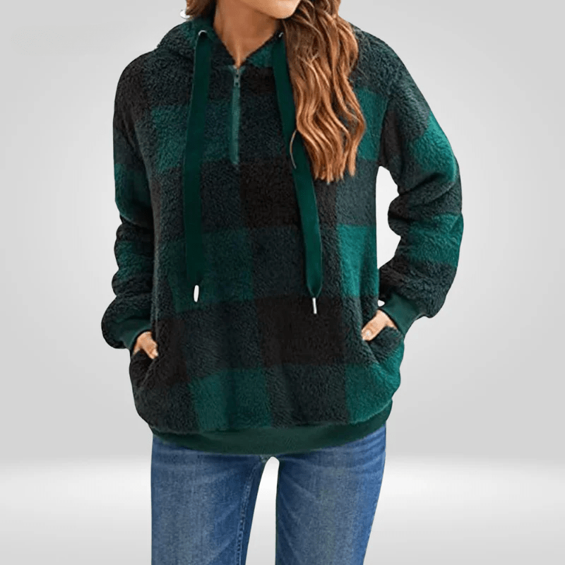 Nicole | Warmer Fleece-Hoodie für Damen mit Reißverschluss