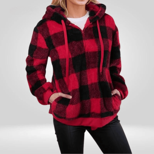 Nicole | Warmer Fleece-Hoodie für Damen mit Reißverschluss