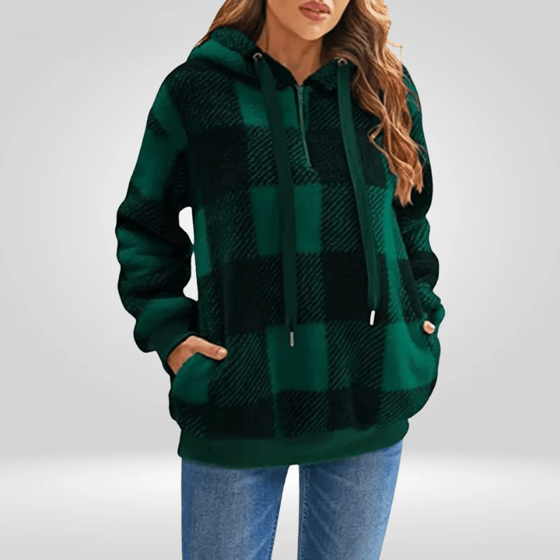 Nicole | Warmer Fleece-Hoodie für Damen mit Reißverschluss