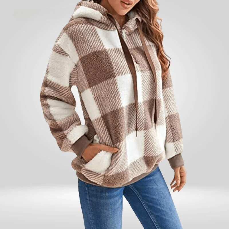 Nicole | Warmer Fleece-Hoodie für Damen mit Reißverschluss