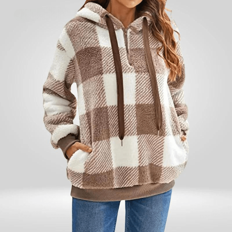 Nicole | Warmer Fleece-Hoodie für Damen mit Reißverschluss