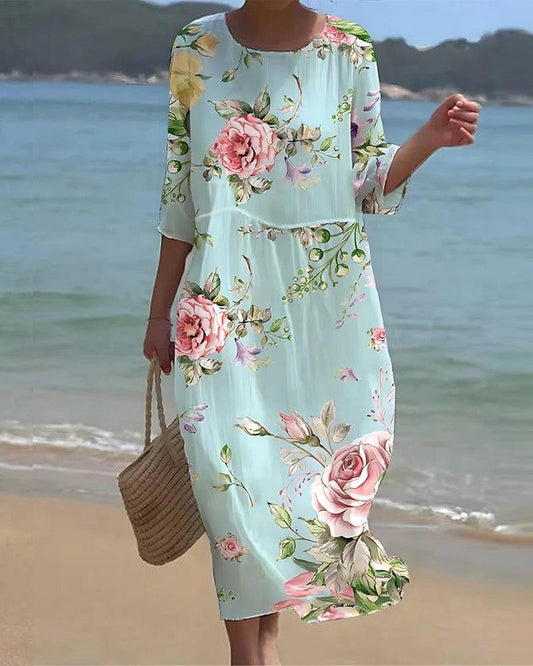 Elfriede | Stylisches Freizeitkleid mit Blumenmuster
