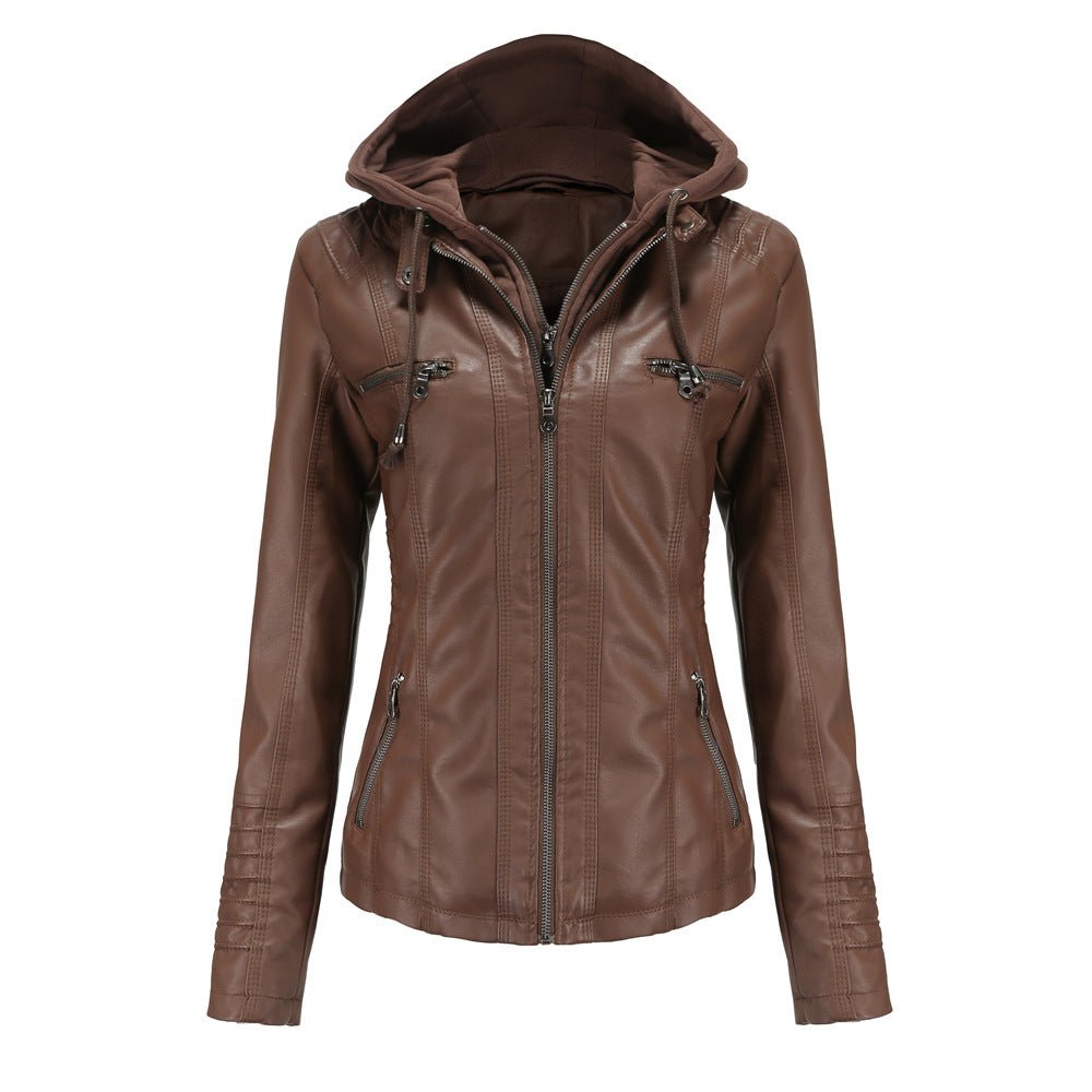 Laura | Damen Enganliegende Kapuzenjacke mit Reißverschlusstaschen